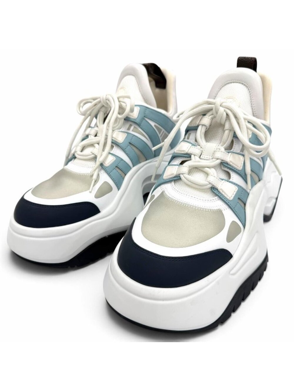 Louis Vuitton LV Archlight Line Leather Sneakers White Light Blue